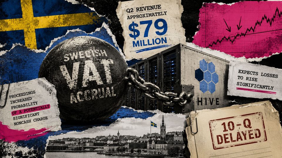 Bitcoin miner HIVE's $79M quarter runs into an $80M Swedish tax problem
