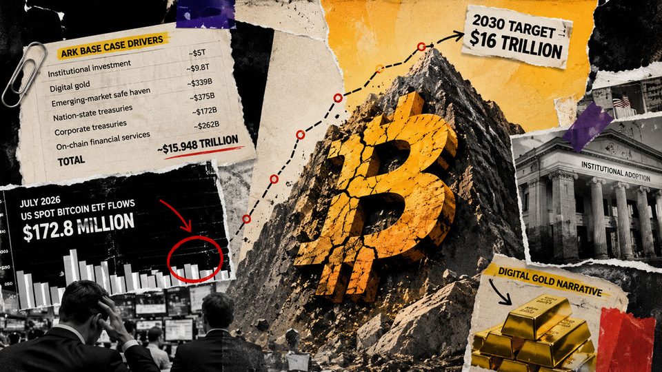 Slowing ETF demand and corporate treasury selling are breaking the math behind Wall Street's $16 trillion Bitcoin target