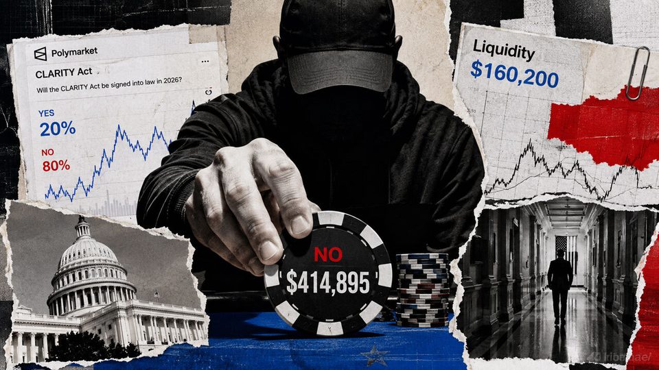 Polymarket's 20% CLARITY Act odds sit on a market one $100K trade could radically reprice