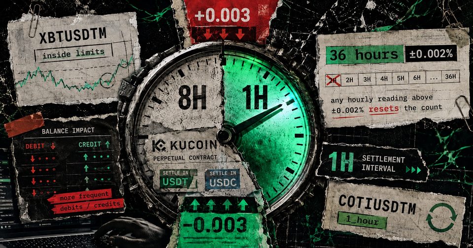 KuCoin's new perp rule can turn one funding-rate extreme into 36 hours of hourly settlements